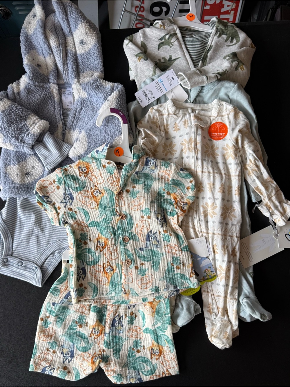 3 outfits and 2 sleepers - all new